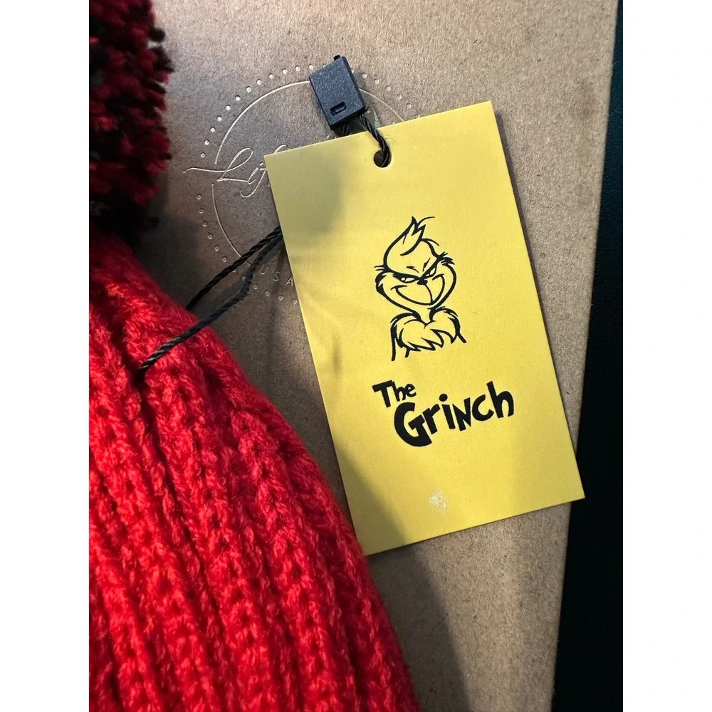 NWT The Grinch Kids Beanie Hat‎ Winter Toboggan Christmas Dr. Seuss Green Red